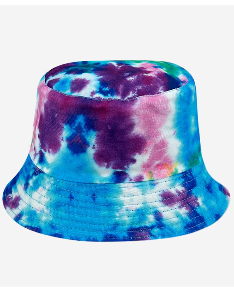 

Tie Dye Print Waterproof Reversible Double-Side-Wear Bucket Hat, Style3