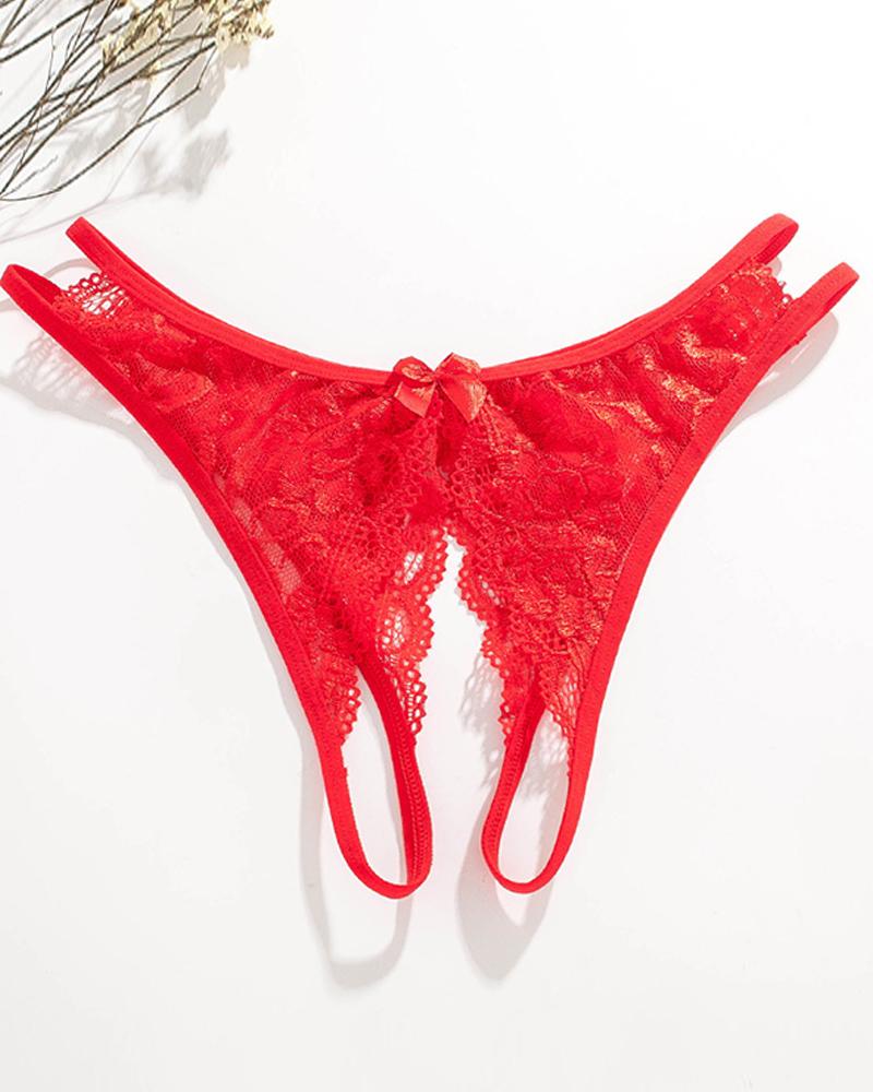 

Sexy Lace Skinny Thong Panties, Red