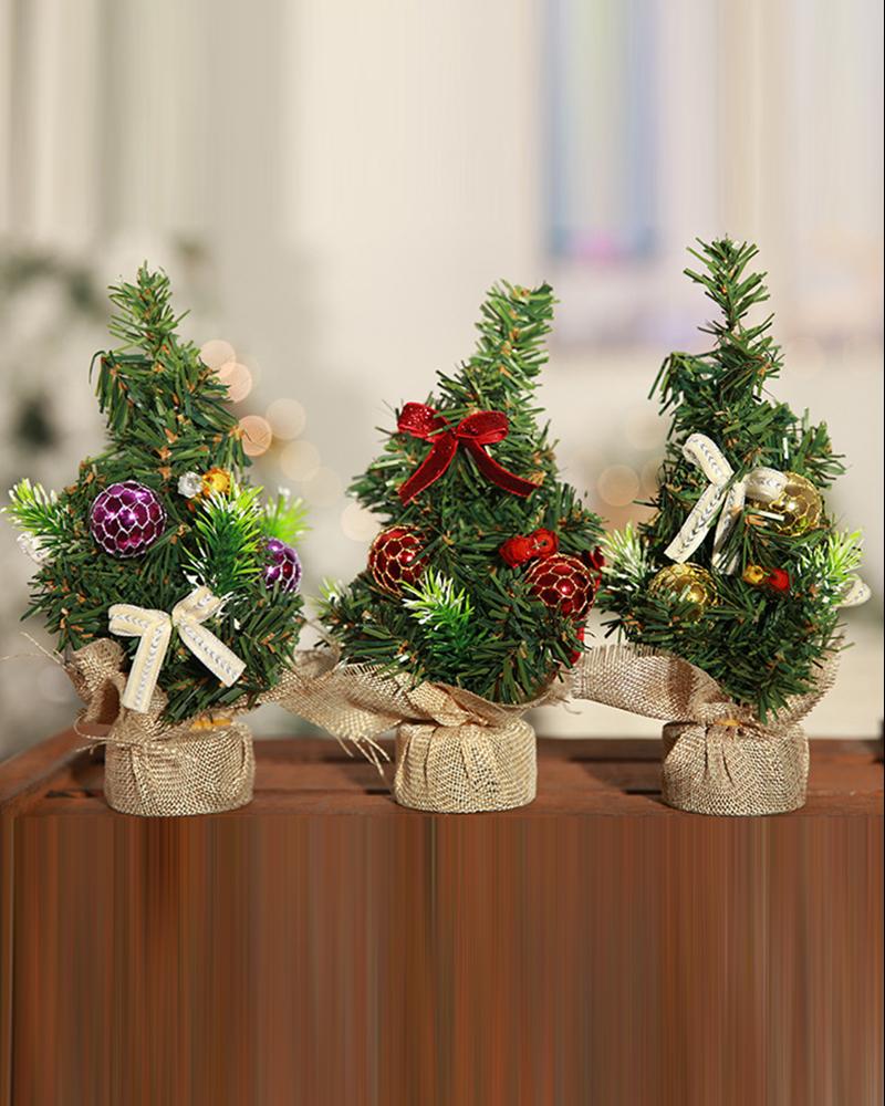 

Mini Desktop Christmas Tree Decoration Ornament for Home Party Xmas, Gold