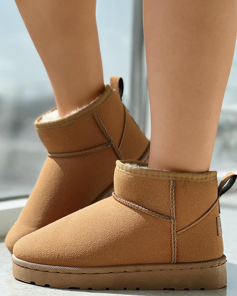 

Suede Lined Snow Boots, Brown