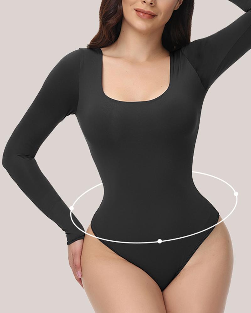 

Tummy Control Butt Lifting Shapewear Bodysuit, Black