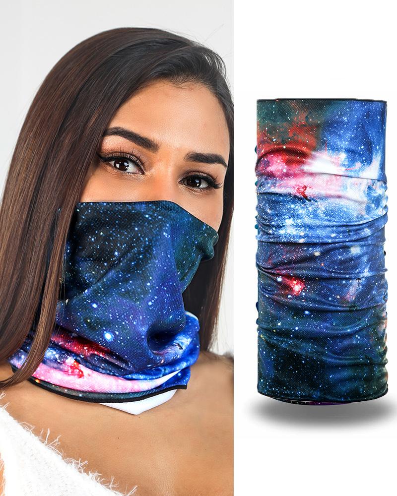 

Sparkle Sky Print Breathable Face Bandana Magic Scarf Headwrap Balaclava, Style3