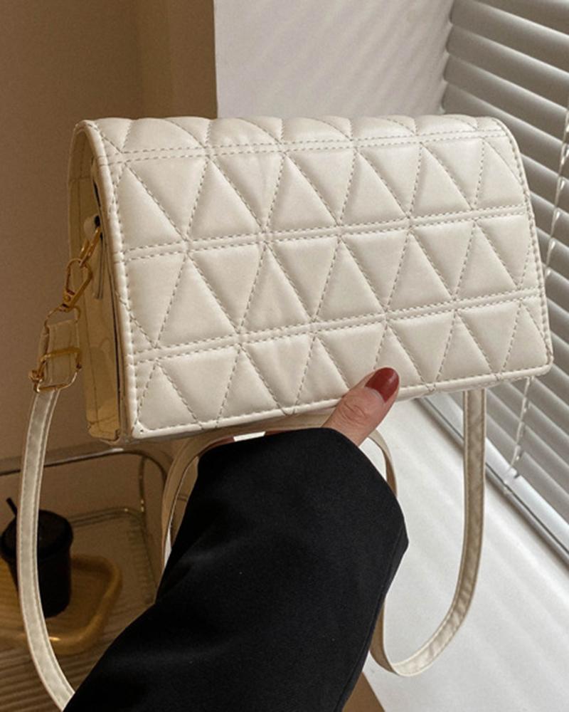 Argyle Quilted Flap Crossbody Bag