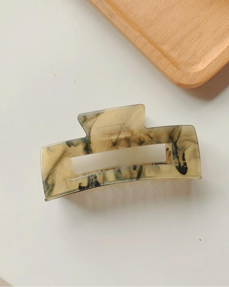 

1pc Geo Marble Print Large Hair Claw, Style9