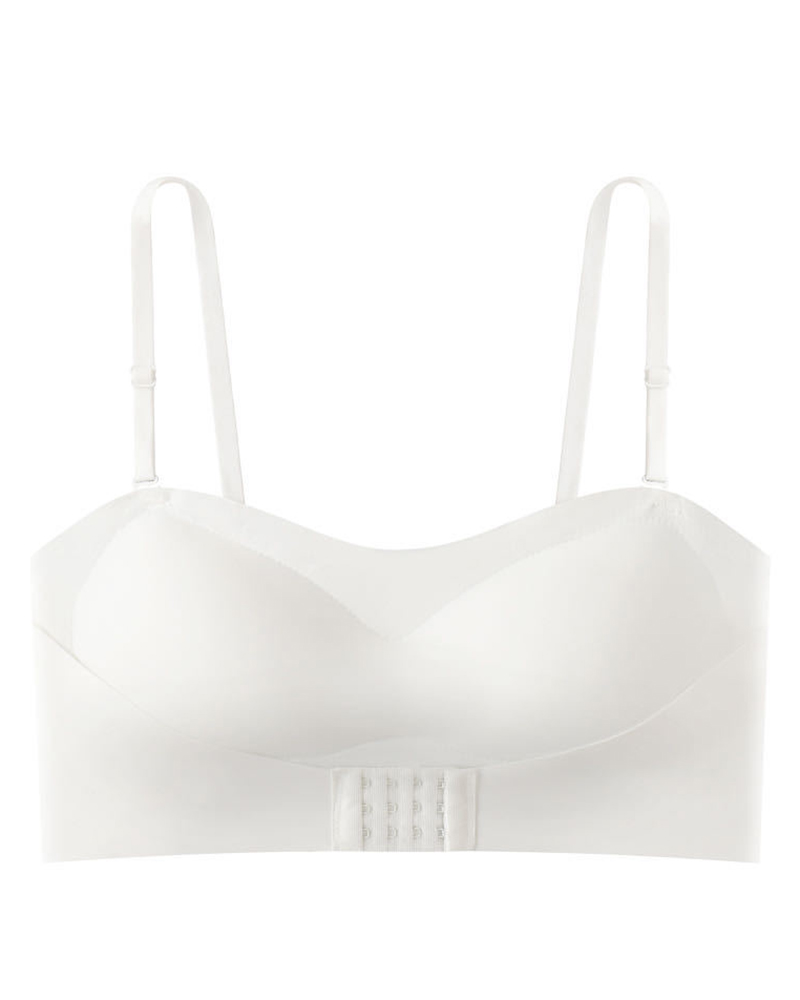 

Silk Rimless Push Up Bralette, White