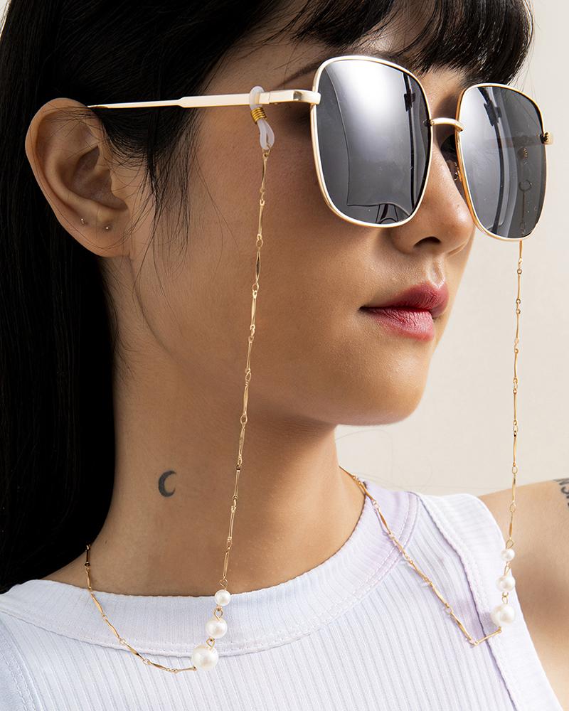 

Ancient Faux Pearl Glasses Chain, Gold