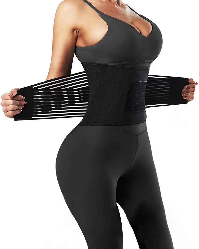 

Sports Waistband Postpartum Belly Band Waist Shaping Belt, Black