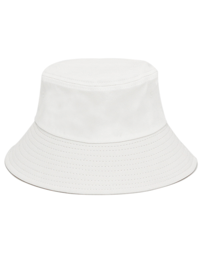 

Plain Casual Bucket Hat, White