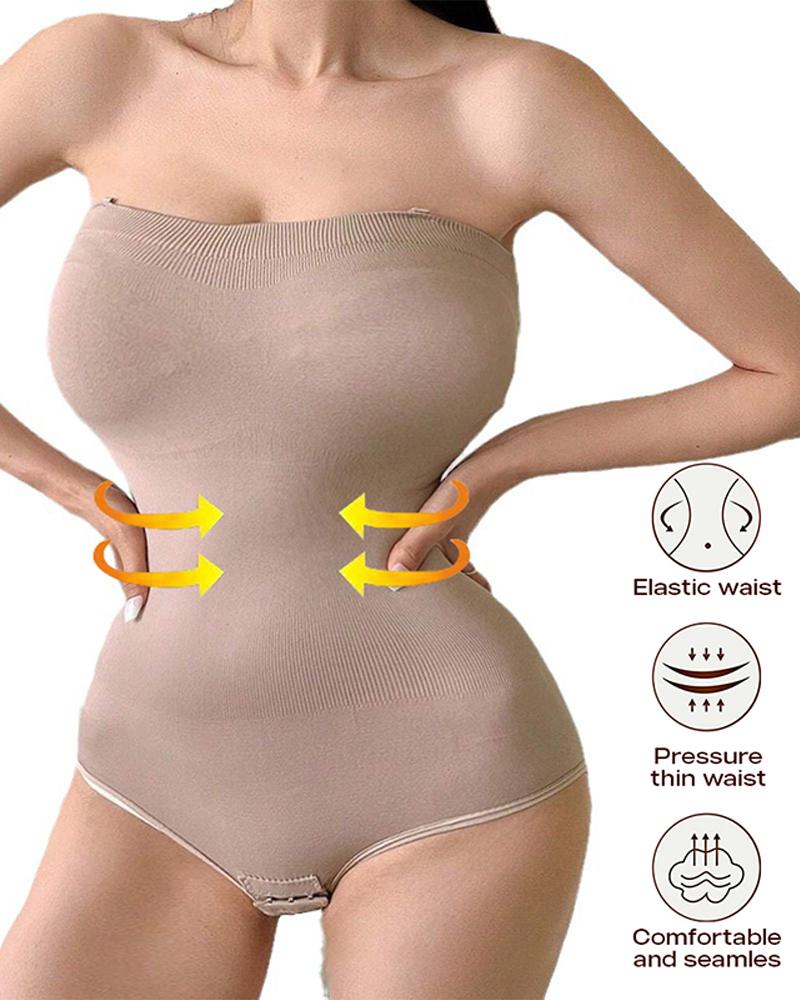 

Short gainant sans bretelles ChicMe ShapeSculpt pour le contrôle du ventre, modelant le corps, sans coutures, rehausseur de fesses, Nude