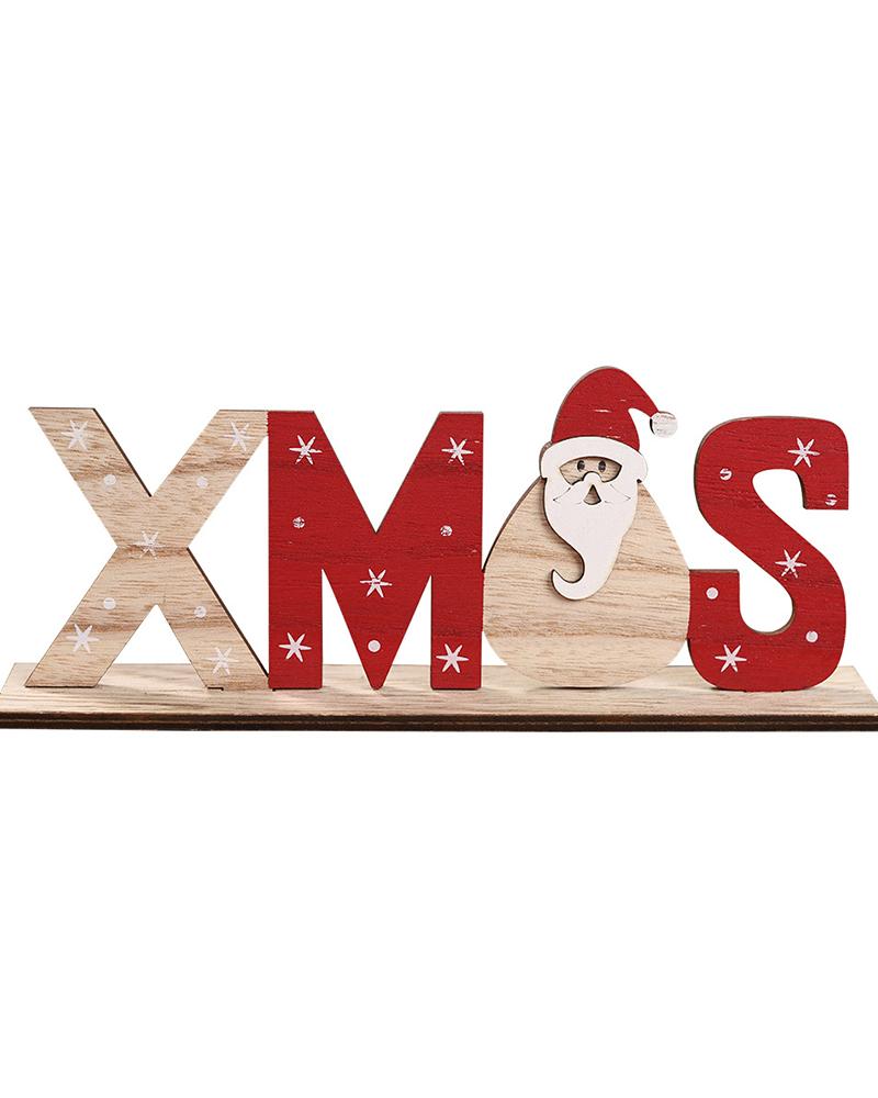 

Christmas Home Decoration Table Fireplace Window Tree Decorative Ornament Wooden Letter Crafts, Style3