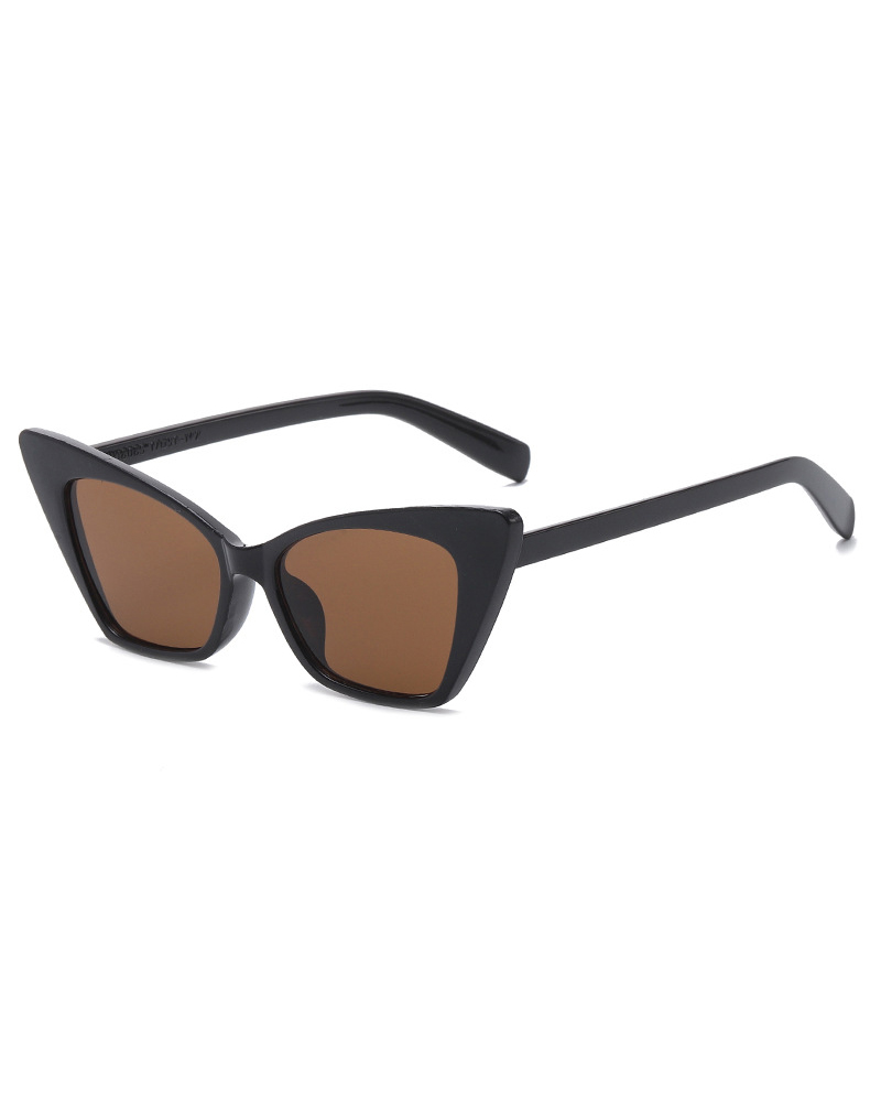

1Pair Tinted Cat Eye Frame Fashion Sunglasses, Brown