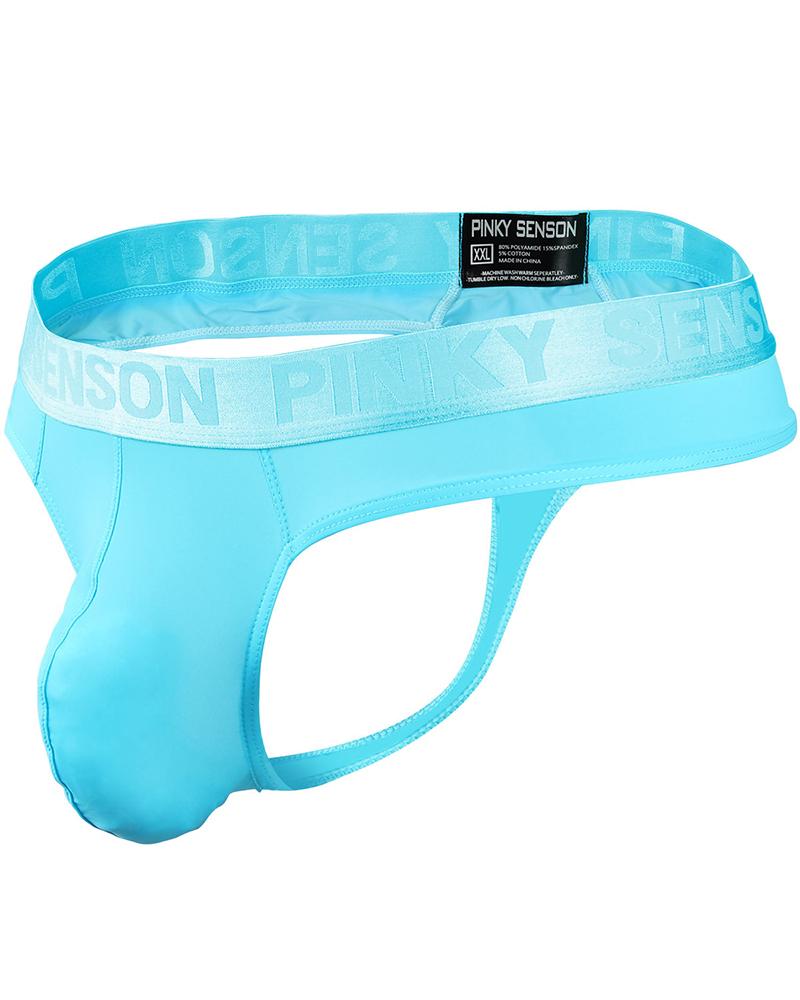 

Solid Slim T-string Panties Underwear, Blue