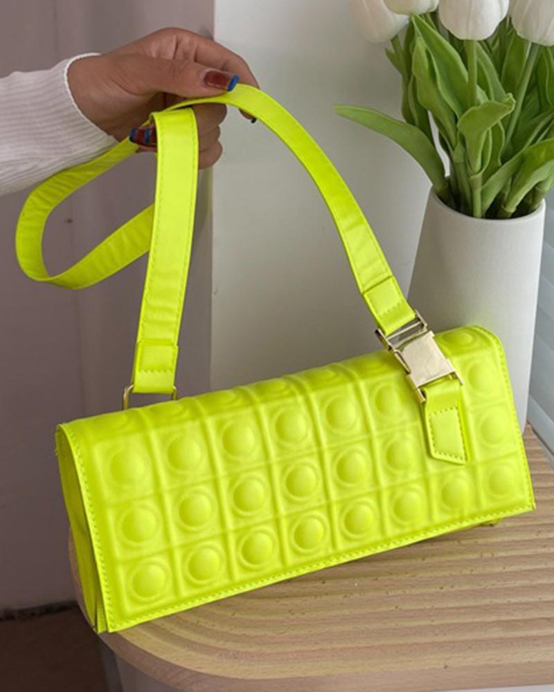 

Trendy Rectangular Magnet Crossbody Bag, Yellow