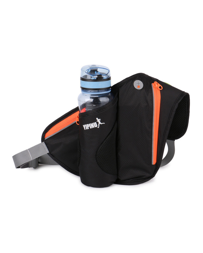 

Running Belt Bags Jogging Cycling Waist Pack Sports Runner Bag Water Bottle Holder, Black
