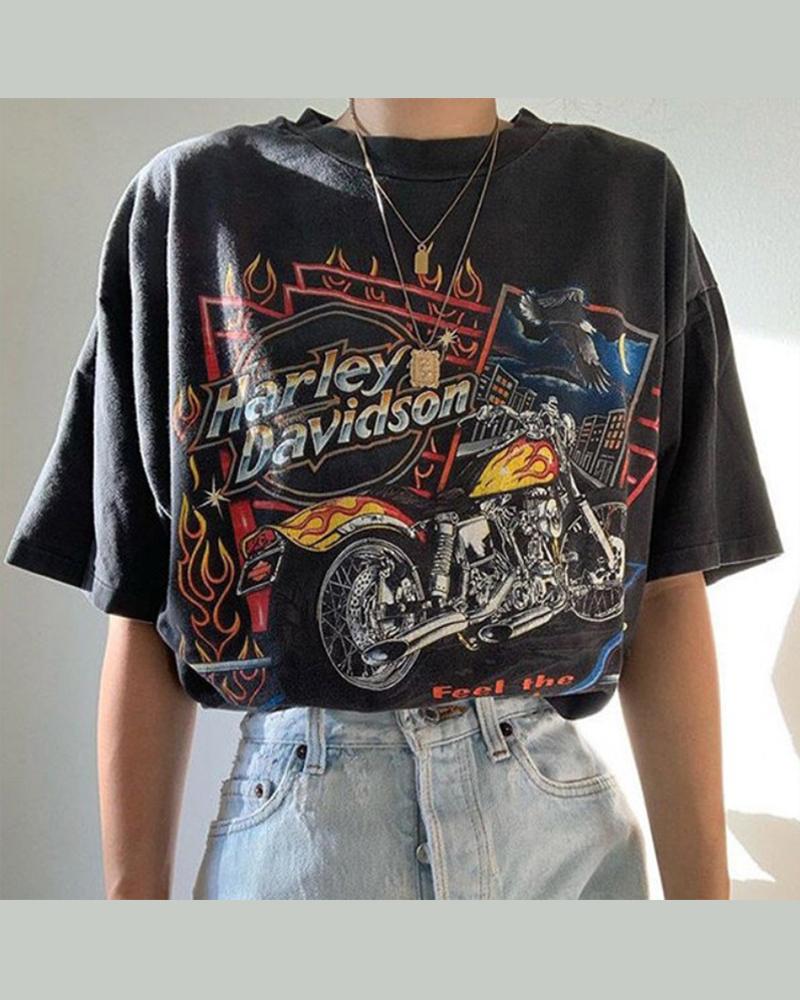 

Punk Rock Biker T-Shirt, Black