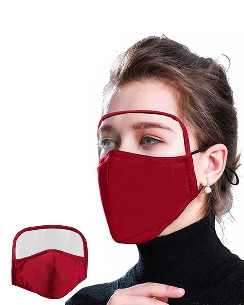 

Outdoor Face Protective Face Mask With Eyes Shield, Red