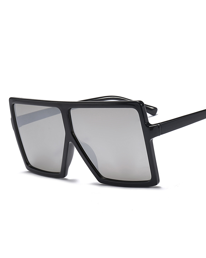 

Stylish Big Square Frame Sunglasses, Gray