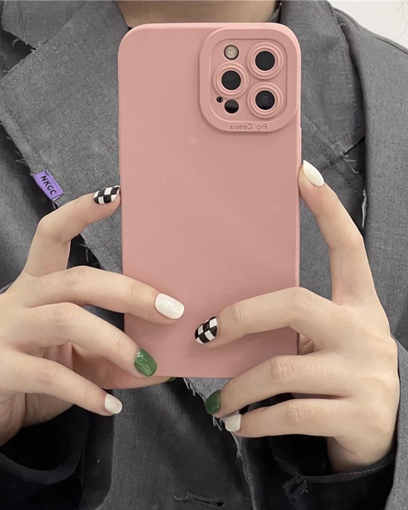 

Simple Soft Plain iPhone Case, Pink