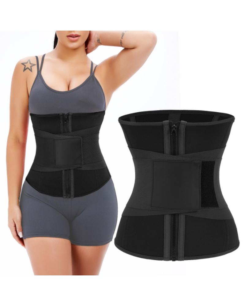 

Body Shaping Waist Trainer Sports Fitness Corset Waistband Tummy Control Abdomen Belt Shapewear, Black