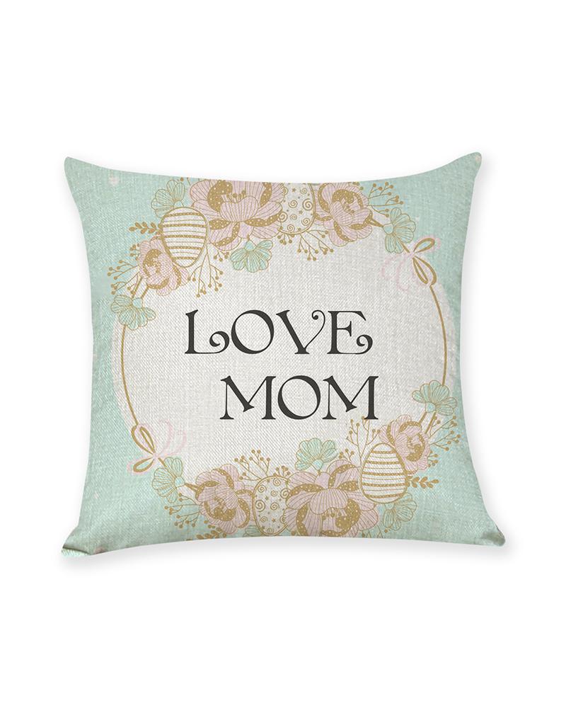 

1PCS Mother's Day Heart Letter Print Cushion Cover Without Filler, Style4