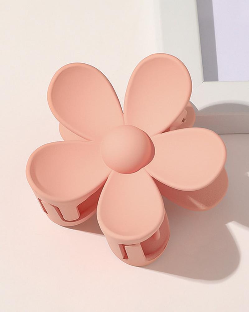 

Floral Shaped Hair Claw, Pink