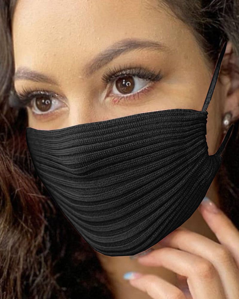 

Breathable Plain Cotton Face Mask, Black