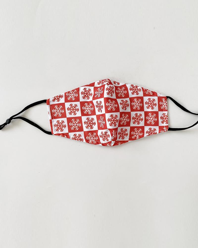 

Christmas Print Valve PM 2.5 Face Mask With Filter For Adult, Style1