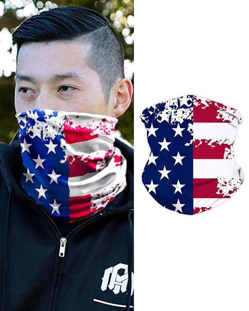 

Flag Print Breathable Face Bandana Magic Scarf Headwrap Balaclava, Multicolor