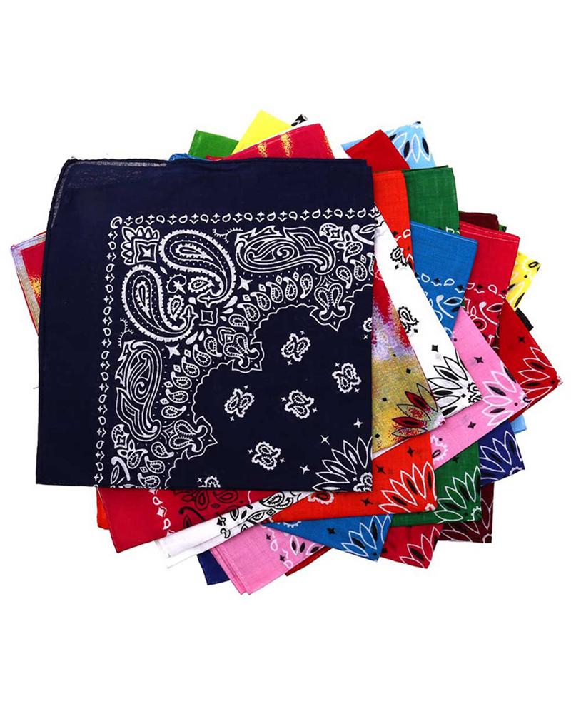 

6PCS 100% Cotton Paisley Bandana Scarf Head Wrap, Multicolor