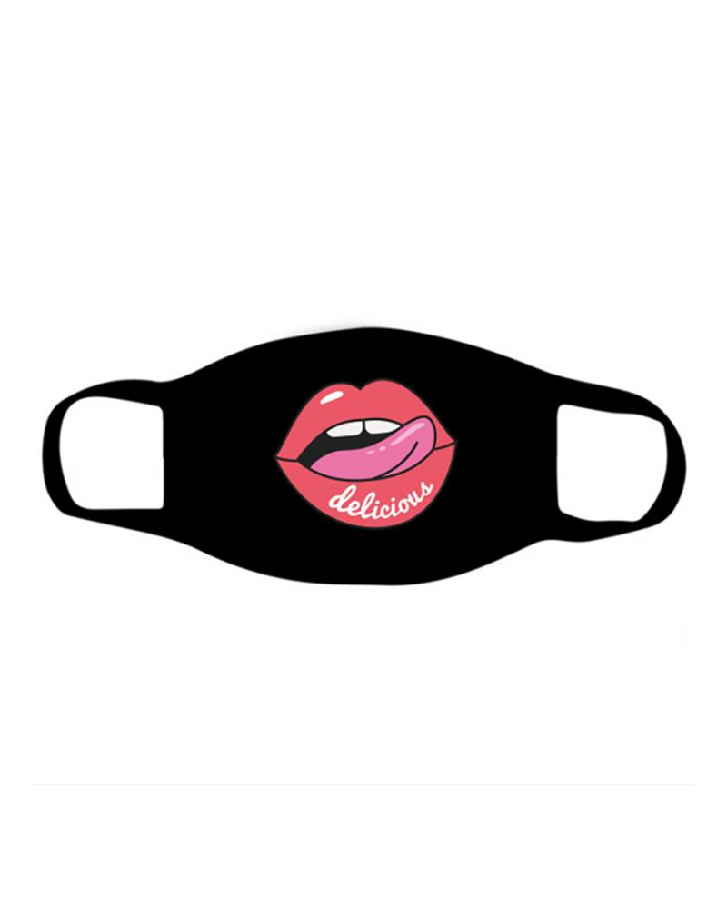 

Halloween Lip / Letter / Cartoon Print Breathable Mouth Mask, Style1