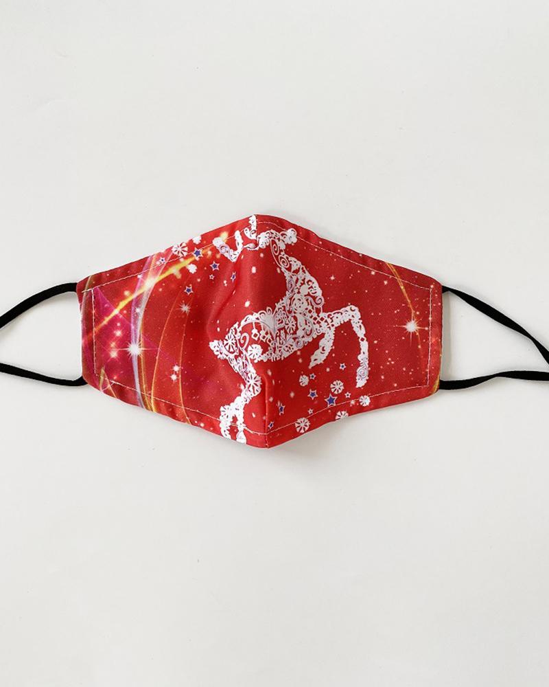 

Christmas Print Valve PM 2.5 Face Mask With Filter For Adult, Style6