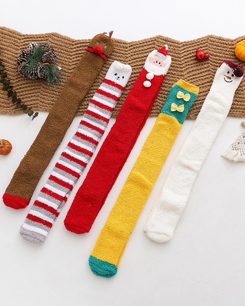 

1Pair Christmas Cartoon Thigh Socks Warm Stockings, Style6