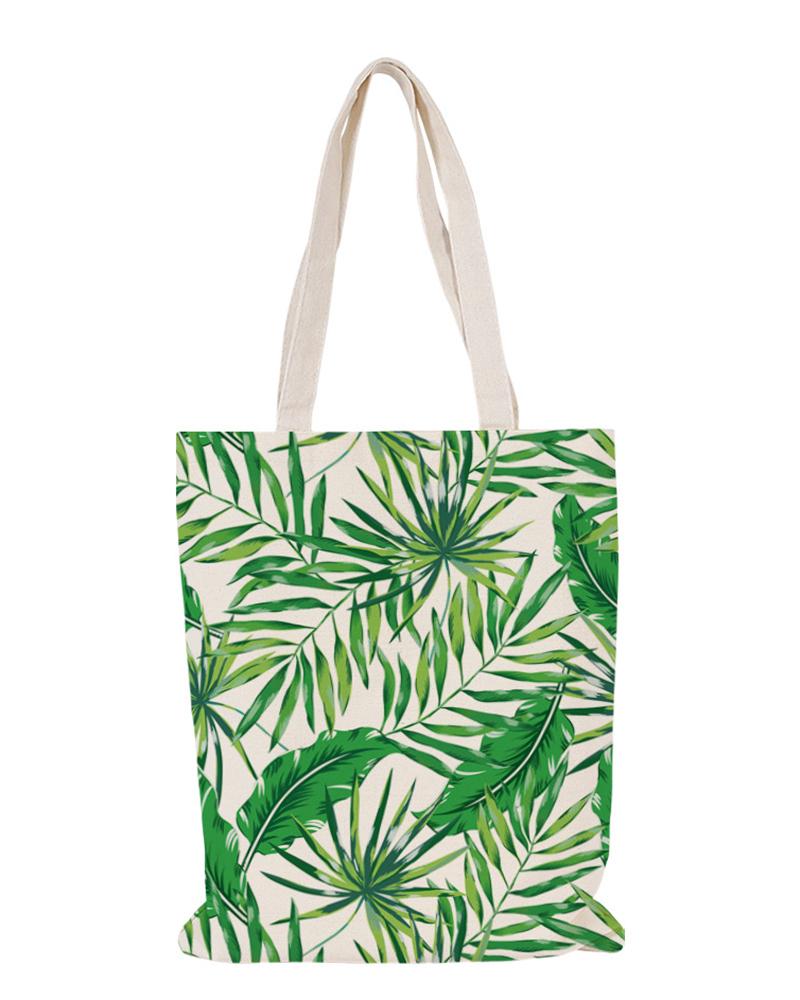 

Tropical Print Large Capacity Tote Bag, Style4