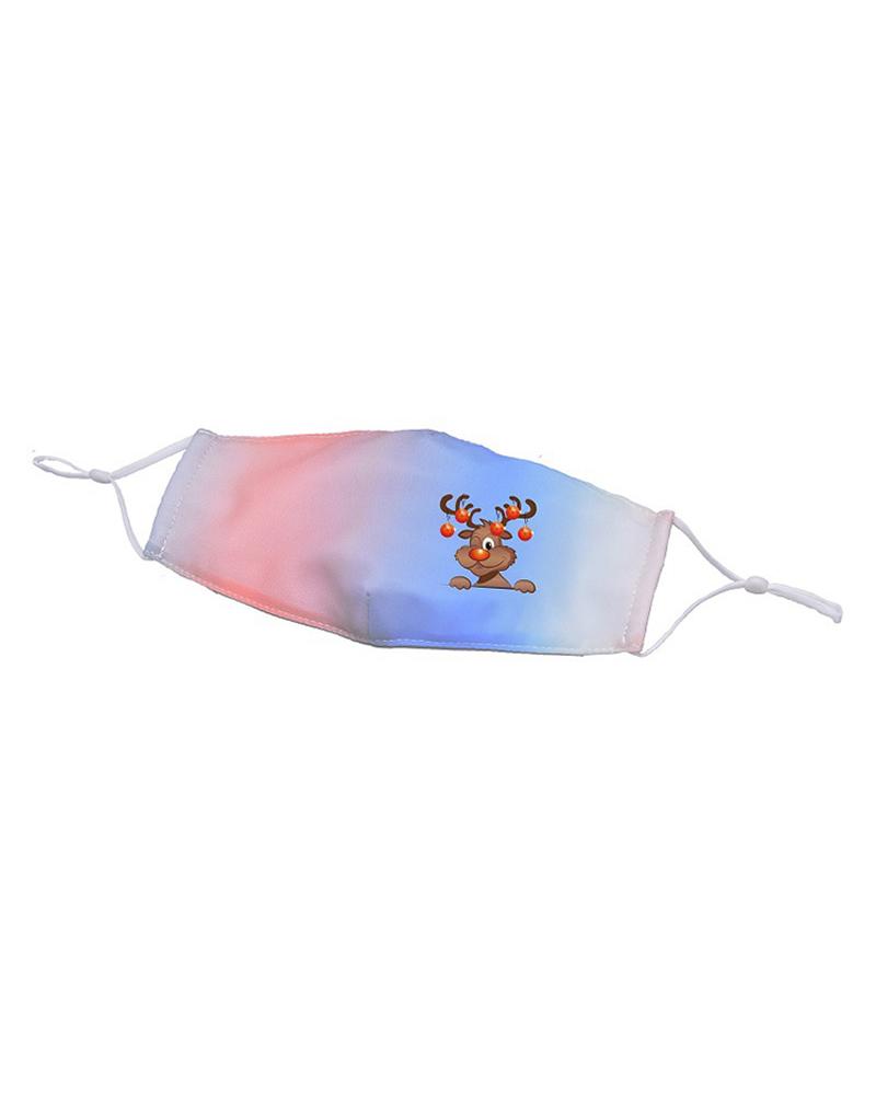 

Christmas Gradient Color Mixed Print Breathable Face Mask, Style9