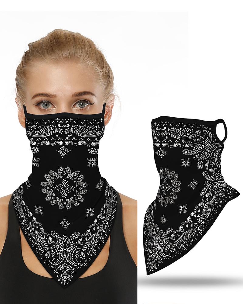 Print Breathable  Ear Loop Face Cover Windproof Motorcycling Dust Outdoors