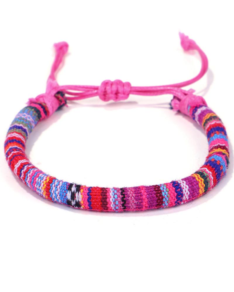 

Clan Colorful Tribal Pattern Braided Bracelet, Style2