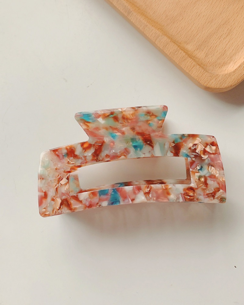 

1pc Geo Marble Print Large Hair Claw, Style2