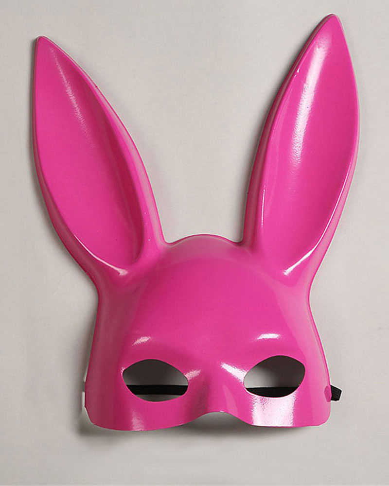 

Halloween Rabbit Ear Mask Masquerade Cosplay Bunny Mask Halloween Eve Party Costume Accessories, Hot pink