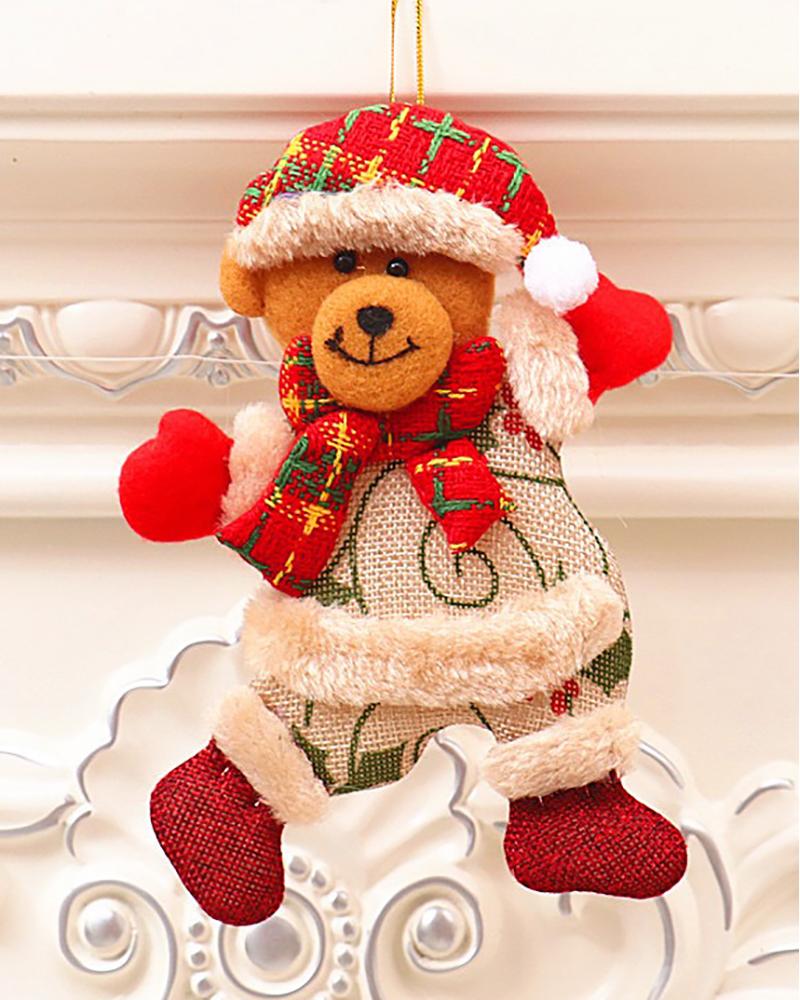 

Christmas Tree Hanging Doll Santa Claus Ornament Snowman Elk New Years Party Toy Decoration, Style4