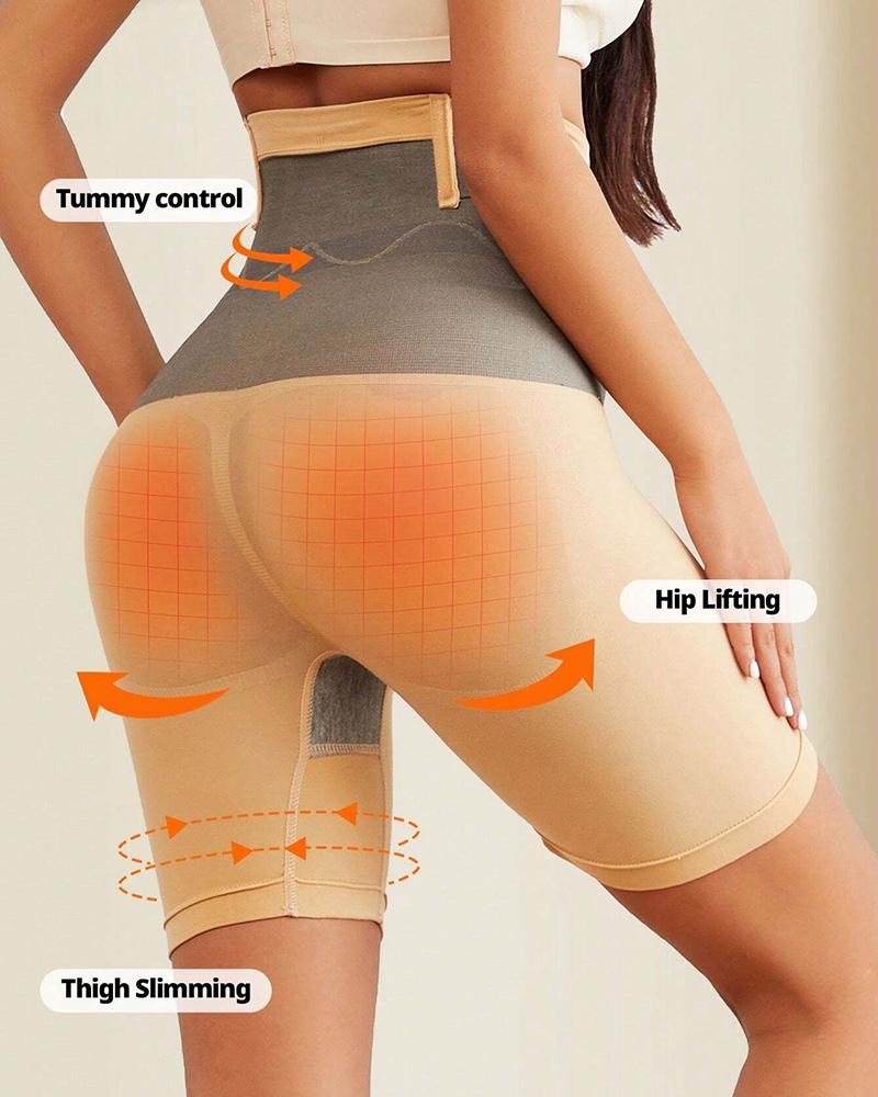 

ChicMe ShapeSculpt High Waist Shapewear Tummy Control Body Shaper Shorts Thermo Seamless Thigh Slimmer, Nude