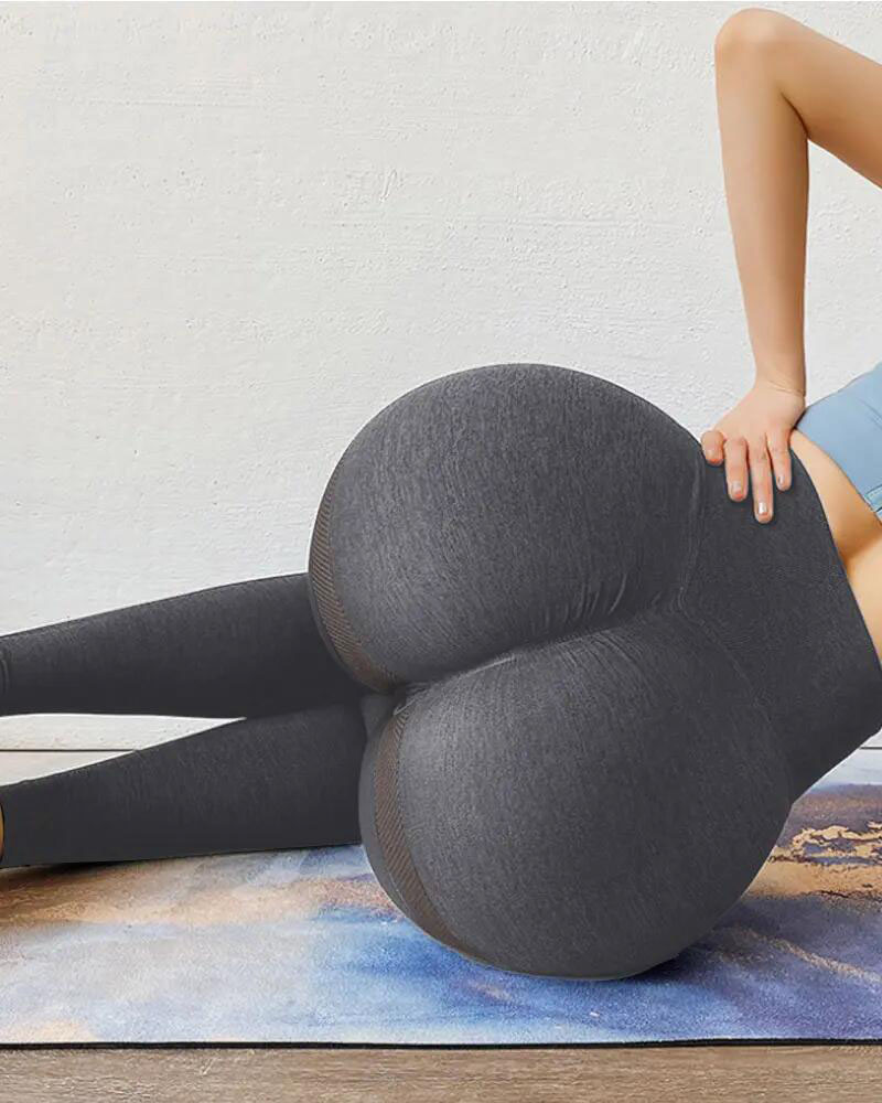 

High Waist Scrunch Butt Lifting Sports Yoga Pants, Dark grey