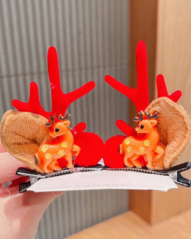 

1Pair Christmas Hair Clips Antlers Hairpins Hair Accessories Headpiece Party Ornament Xmas Gift, Style3