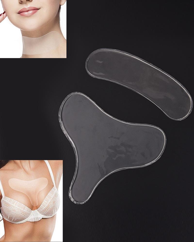 

Silicone Transparent Removal Patch Reusable Anti Wrinkle Chest Pad Face Skin Care Anti Aging Breast Lifting Chest Patch Flesh, Style1