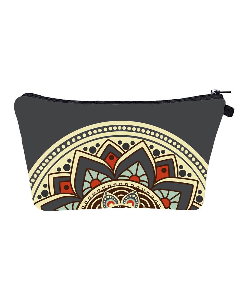

Mandala Print Makeup Bag Portable Cosmetic Beauty Travel Pouch Multifunctional Case Toiletry Organizer, Style5