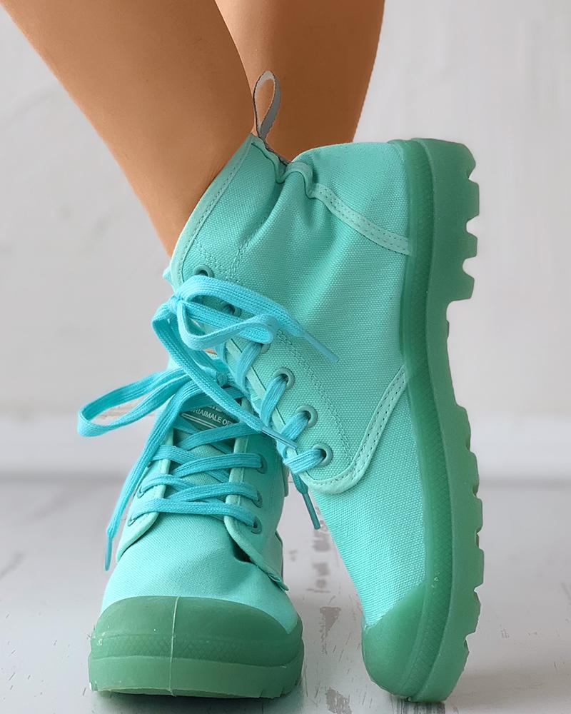 

Letter Patch Eyelet Lace-up Sneaker, Green