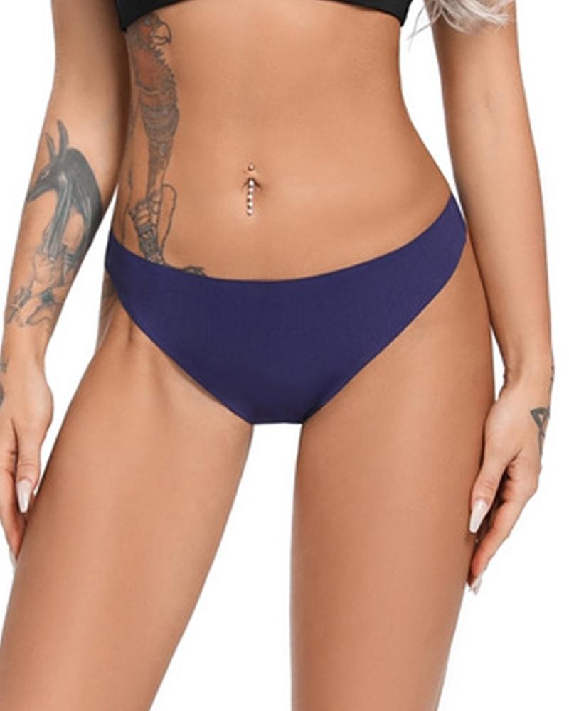 

Breathable Low Waist Thong Panty, Blue