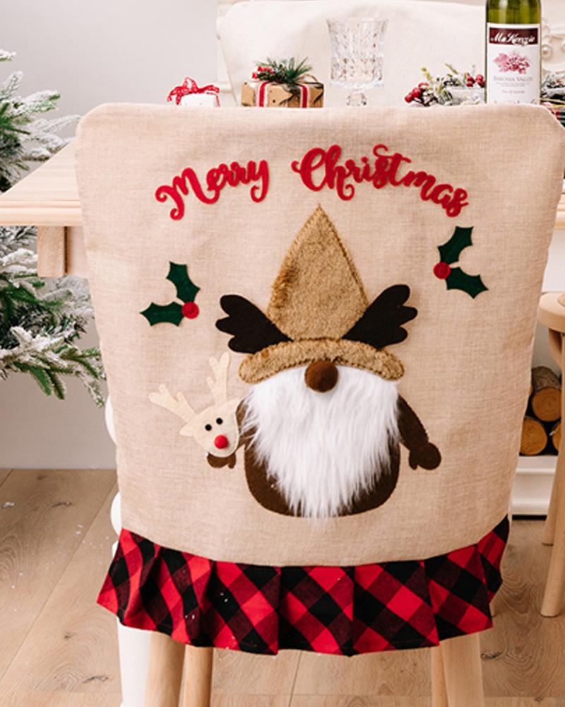 

Christmas Dining Chair Covers Dinner Chair Slipcovers Christmas Chair Seat Back Covers Protector Holidays Home Party Decorations, Style3