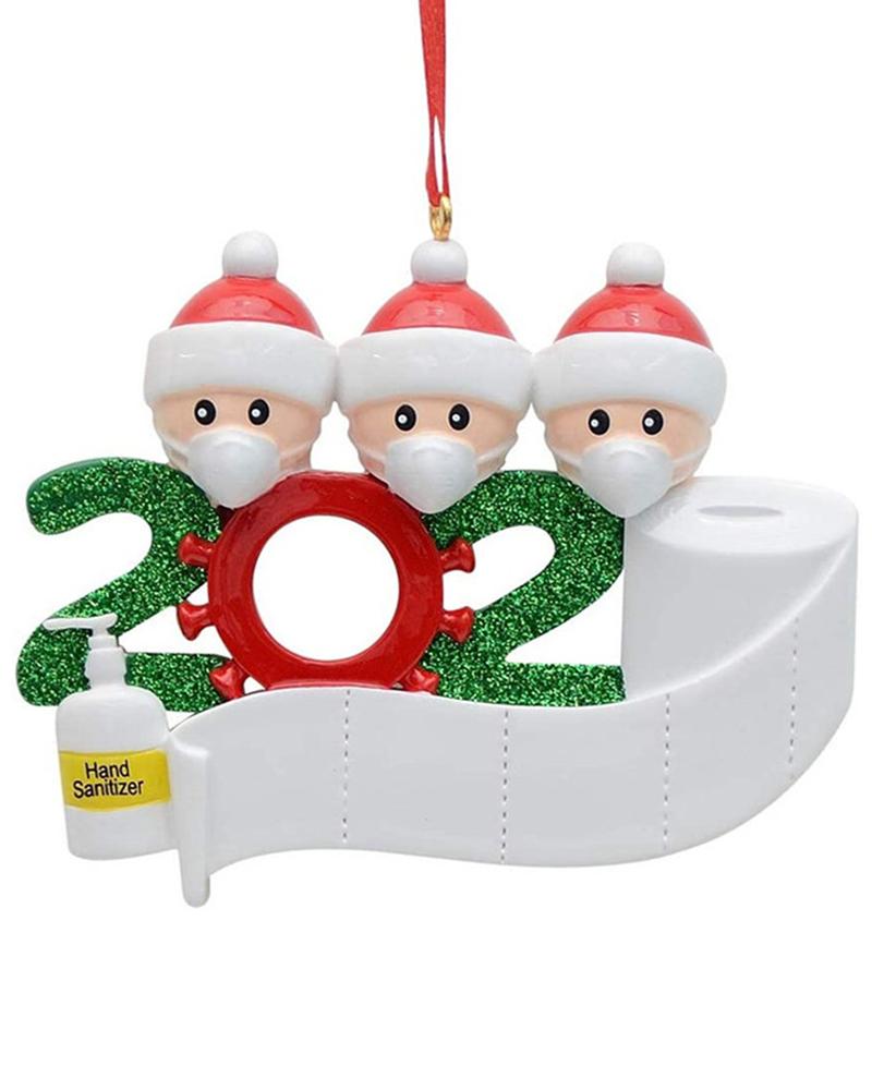 

Christmas 2020 Family Member With Mask & Toilet Paper Ornament, Style2