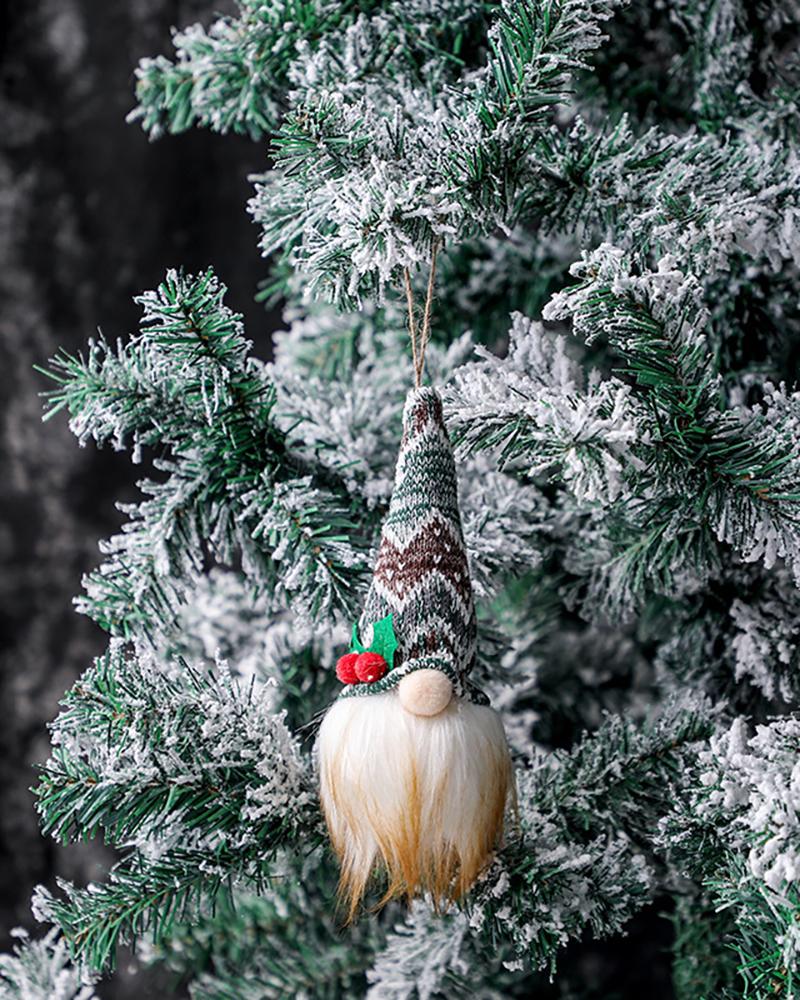 

Cute Gnome Doll With Light Thick Beard Xmas Tree Decorations Christmas Ornament, Style5