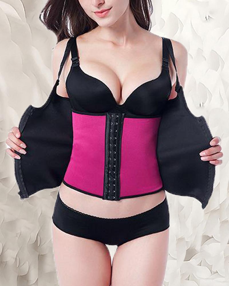 

3 Rows Waist Cincher, Hot pink